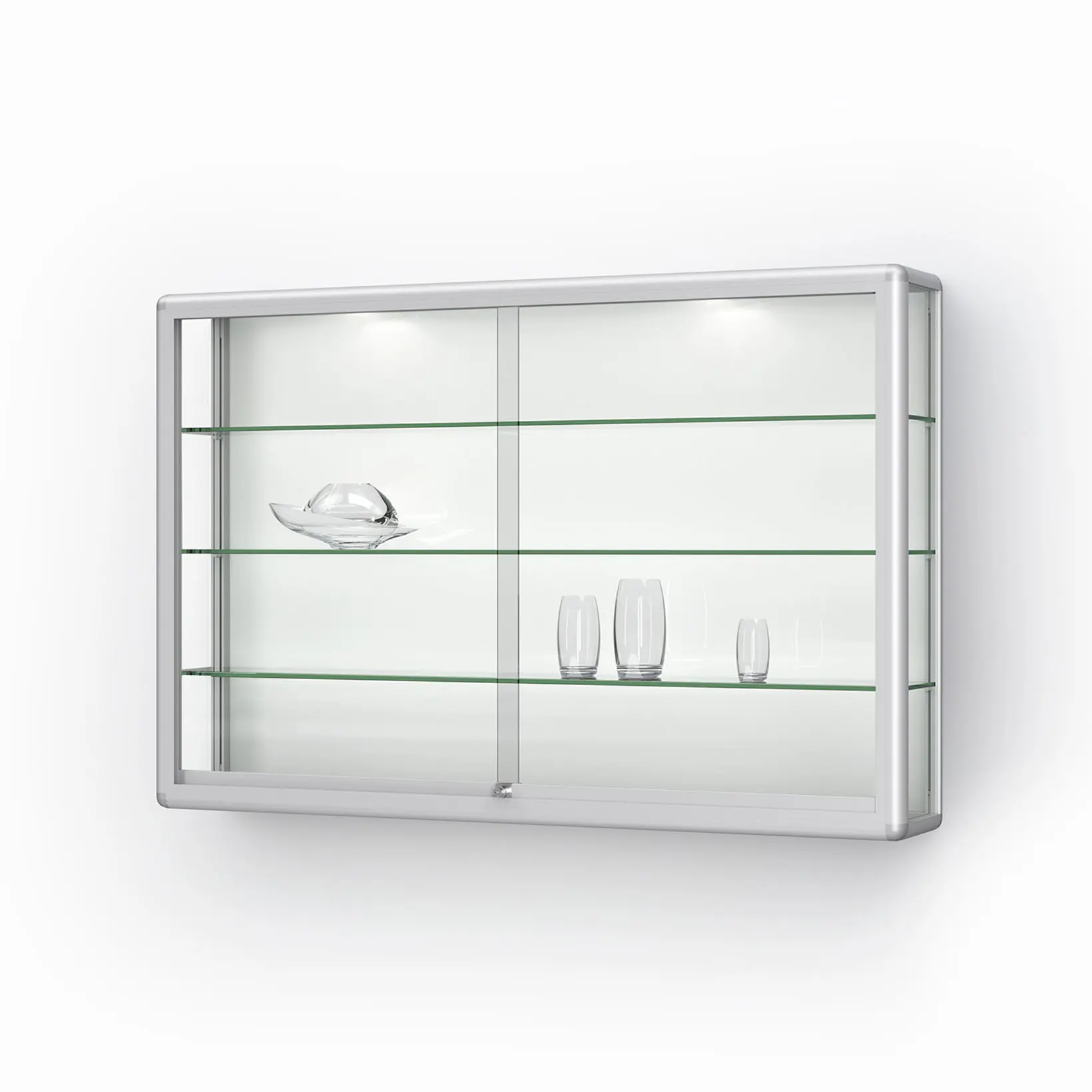 Vitrine, Glasvitrine, Schrankwand, Regal, Glasregal